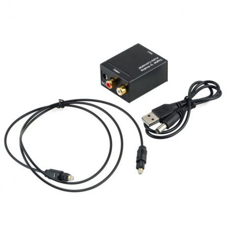 Conversor de se/ñal /óptica a coaxial con cargador