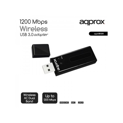 ADAPTADOR USB 3.0 WIFI 1200 MBPS APPROX APPUSB1200