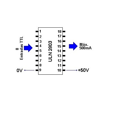 CIRCUITO INTEGRADO ULN-2803 TD-62083 ULQ2803