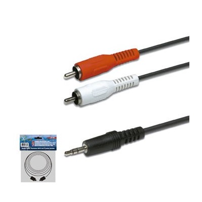 CABLE 2 RCA JACK 3,5 ESTEREO 10M.