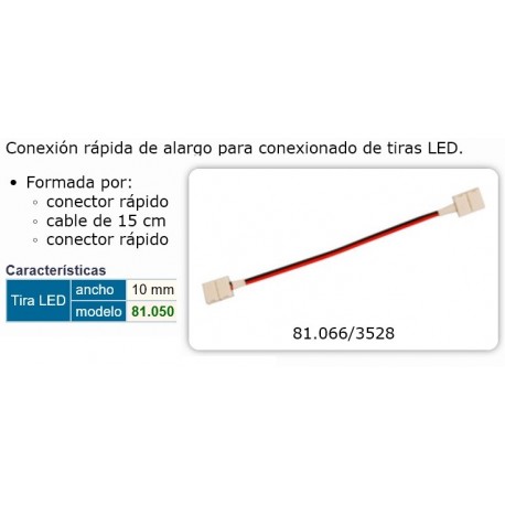Electrizar Punto fusión CONEXION RAPIDA PROLONGADOR TIRAS LED 5050