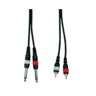 CABLE 2 JACK 6,5 A 2 RCA 3M.
