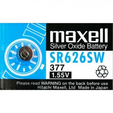 Pila Botón Maxell 377 SR626SW 1,55V