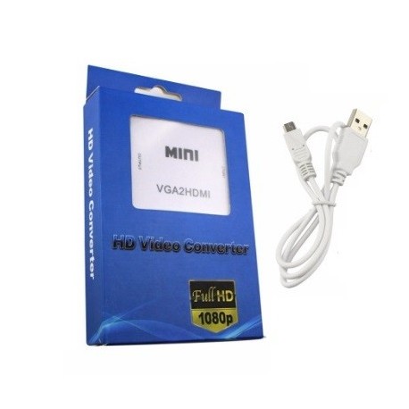 Convertidor Vga A Hdmi Audio Y Video 1080p Hd