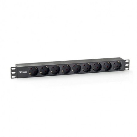 REGLETA RACK 19 SCHUCKO 9 TOMAS S/INT 1,8m NEGRO