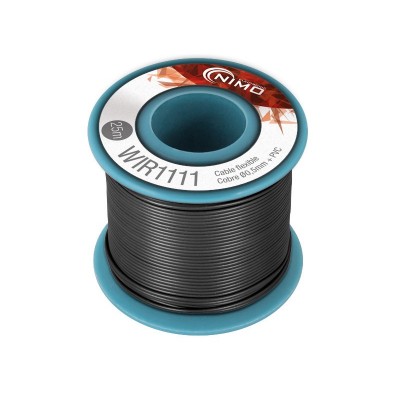 CABLE RIGIDO UNIPOLAR FLEX. 0,5MM/25M NEGRO