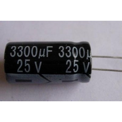 CONDENSADOR 3300 / 25V 105º ELECTRO.