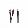 CABLE  JACK 3,5  STEREO MACHO A  2 RCA M  10MT.
