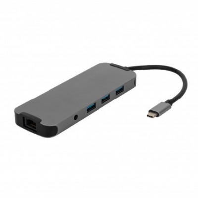 HUB USB C A HDMI+RJ45+3XUSB 3,0