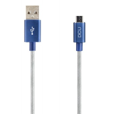 CABLE USB *A* - MICRO USB 1M. ALGODON PLATA