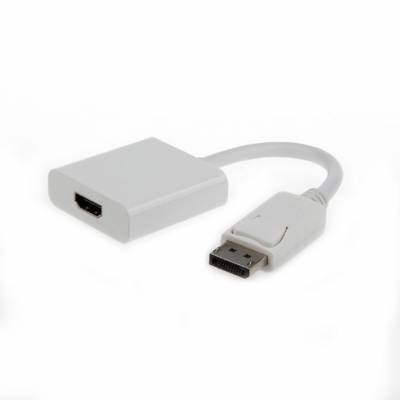 ADAPTADOR DISPLAY PORT MACHO - HDMI HEMBRA BLANCO