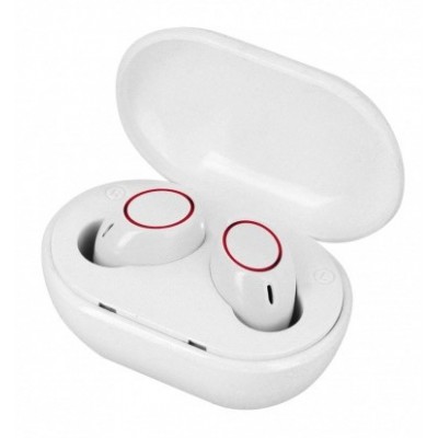 AURICULAR BLUETOOTH+POWERBANK TWS-A2 BLANCO/ROJO