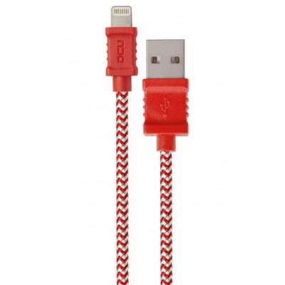 CABLE USB-MFI IPHONE ROJO/BLANCO 1M