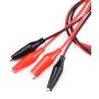 CONJUNTO 20 PINZAS COCODRILO ROJO/NEG  CABLE 300mm