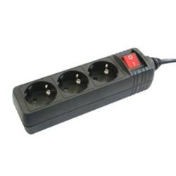 Regleta De 5 Enchufes Con Interruptor Y Cable De 1,5m Color Negro con  Ofertas en Carrefour
