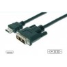 CABLE HDMI A 19P M-DVI 2M.