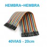 CABLES  JUMPER  40 VIAS  HEMBRA - HEMBRA  20CM